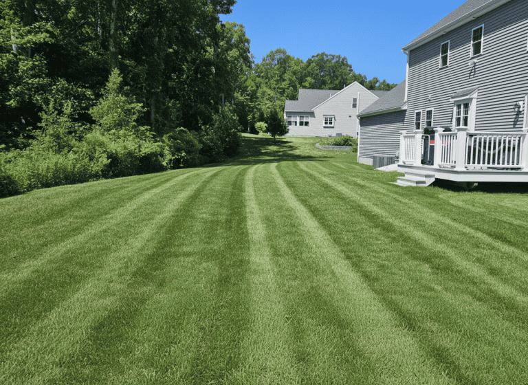 Healthier lawn with stripes